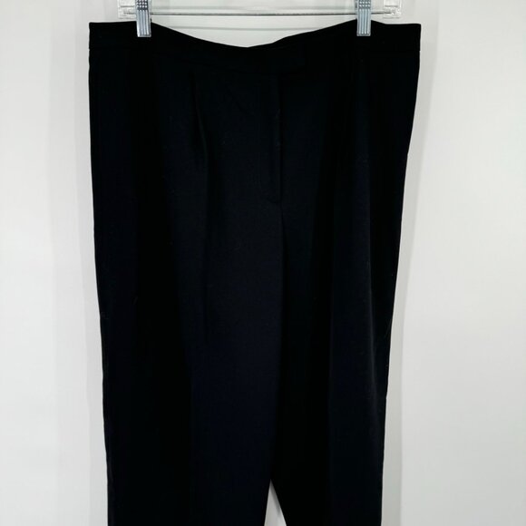 Talbots Women's wool Stretch Black Pants trousers lined Size 16 pockets - Picture 3 of 10